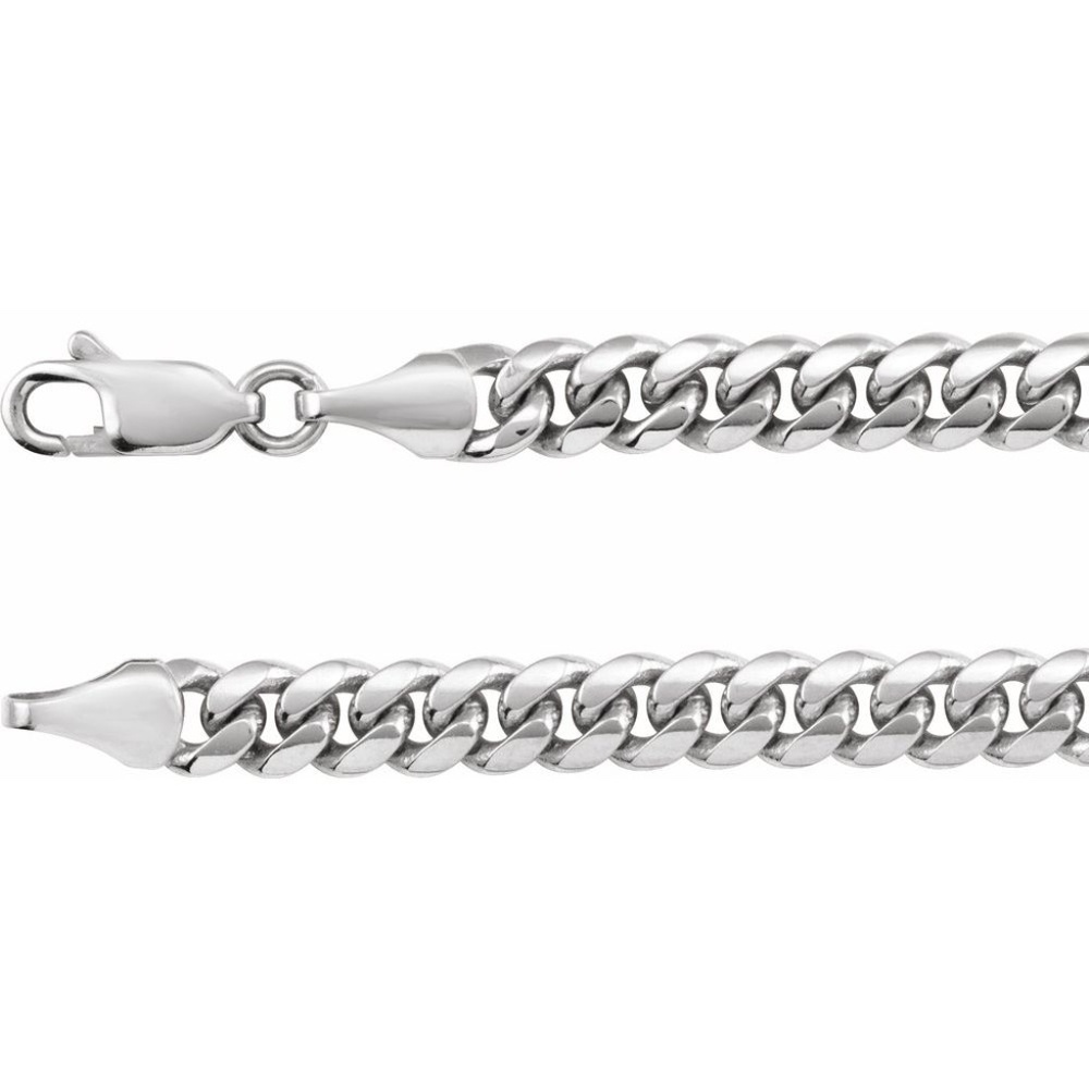 Sterling Silver 5 mm Miami Cuban Curb 18" Chain